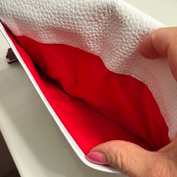 Dooney & Bourke White Pebbled Leather Foldover Clutch - Picture 10 of 10